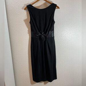 David Meister Cocktail Scoop Back Little Black Dress Size 4